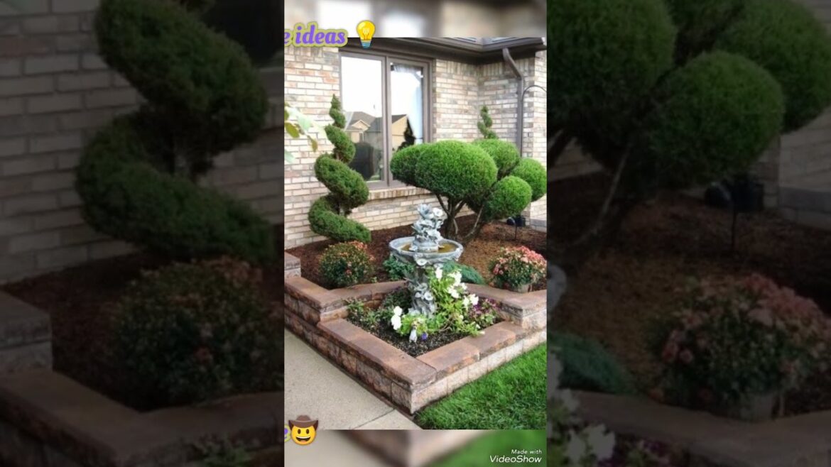 front yard landscaping Ideas| gardening ideas| #viral #shorts #homedecor #landscape #garden