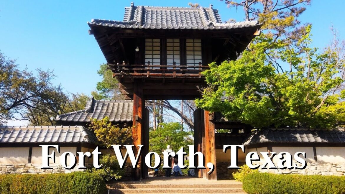 Fort Worth Texas Japanese Garden - Walking Tour 4K