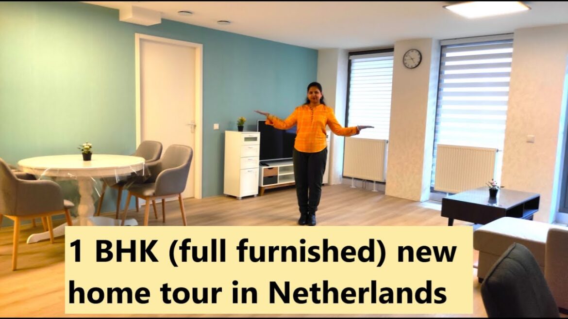 1 BHK (full furnished) new home tour in Netherlands | Apartment tour | Rent and important info