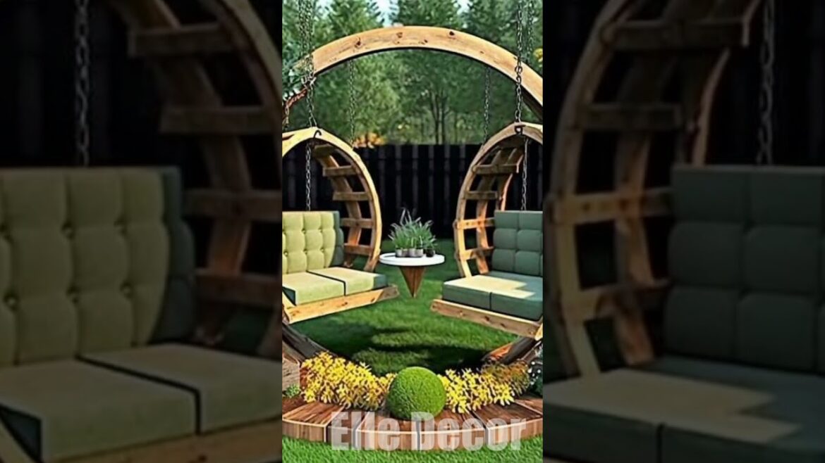 beautiful sitting point design idea in the garden