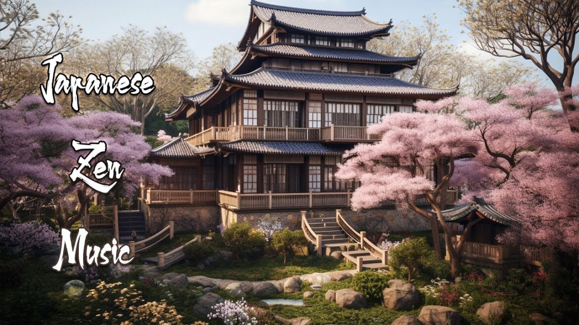 Japanese Peaceful Temple - Zen Garden with Japanese Flute Music - Zen Music - Relaxing, Study, Sleep