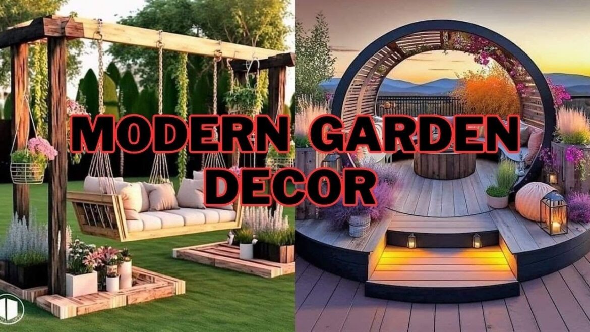 Modern Garden Decor l Small Garden Design l Garden Swing l Outdoor Swing l Landscape✌#interiordesign