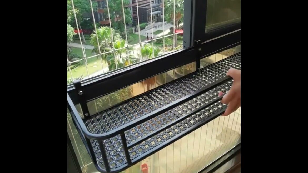 Balcony window wrought iron flower stand 😍 Useful Appliance Gadget #shorts #gadgets #gardening