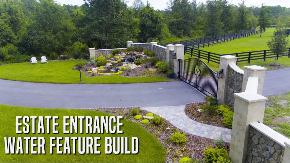 Estate Entrance Water Feature Landscaping Estate Entrance Water Feature Landscaping