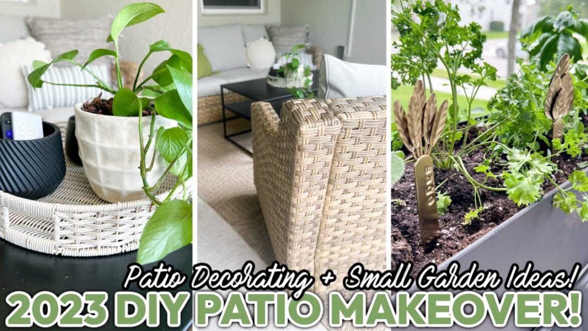 DIY SMALL PATIO MAKEOVER 2023 🪴 | Patio Decorating On A Budget | Outdoor Decor & Small Garden Ideas!