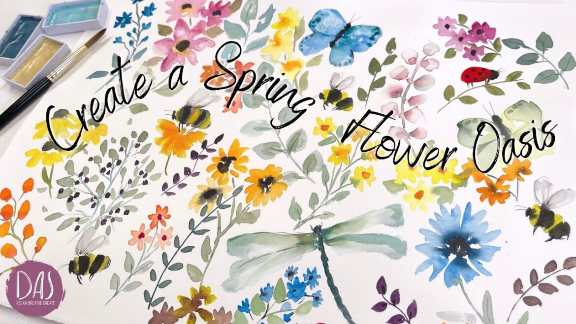 Beginner-Friendly Spring Flower Watercolor Tutorial: Painting Your Way to Calm