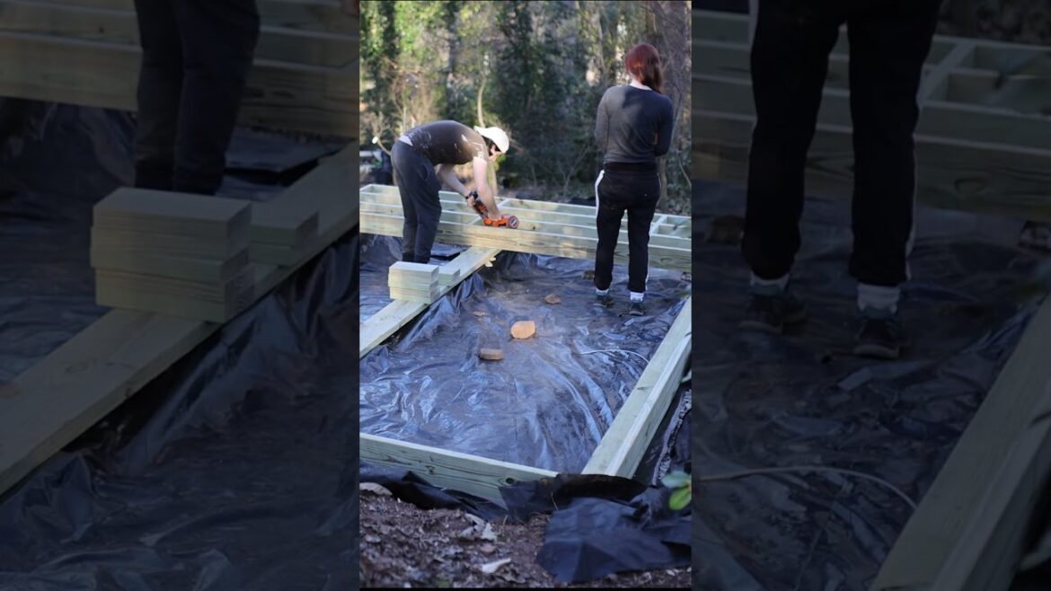 Building a DIY Japanese Garden Shed by Couple - Part 1 - Foundation (with audio!)