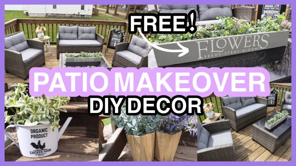 🤯Small Patio Makeover Transformation + DIY Outdoor Patio Decor!
