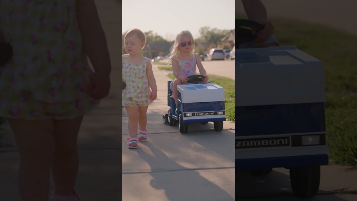 BABY Zamboni DRIVER  💕🚗 #cutebaby #cute #toys