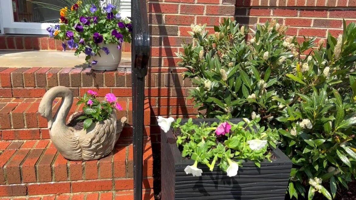 SPRING FRONT PORCH MAKEOVER / FRONT YARD REFRESH / SPRING GARDEN PREP