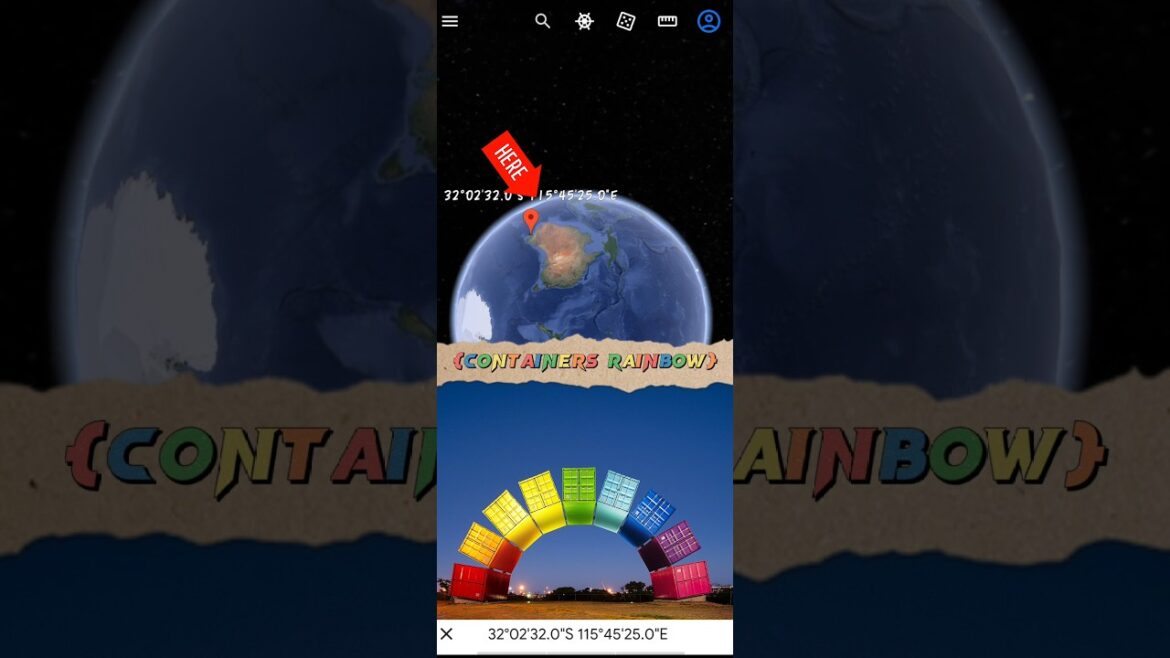 Containers Rainbow 😍 #googleearth #viral