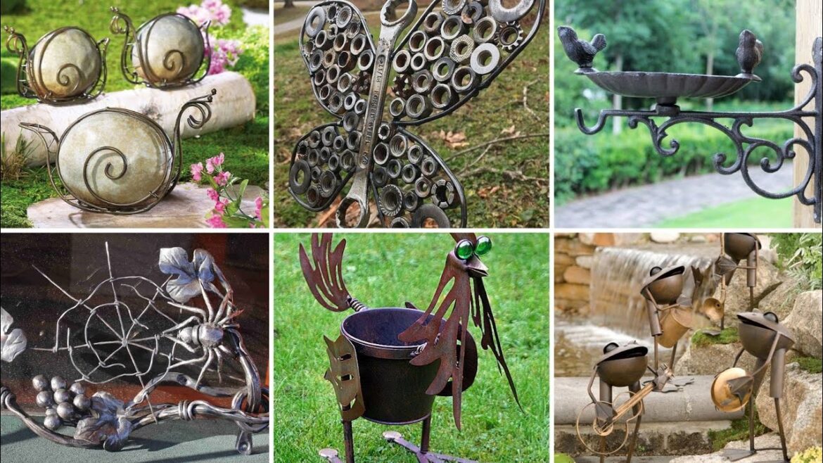 80 METAL FURNITURE IDEAS for GARDEN 🍀 simple scrap metal art 🍀 metal diy projects
