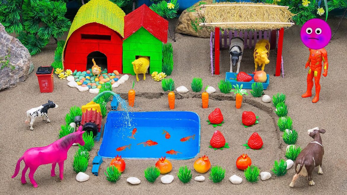 DIY tractor making Cattle farm with house for cow, pig,fishpond | how to supply water grow garden P2 DIY tractor making Cattle farm with house for cow, pig,fishpond | how to supply water grow garden P2