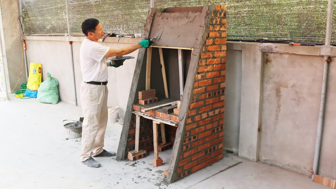 Creative cement works / Build a beautiful outdoor barbecue