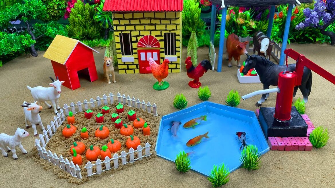 DIY Farm Diorama with Cow Shed, Dog House | Supply Water for Fish Pond and Pumpkin Garden #74 DIY Farm Diorama with Cow Shed, Dog House | Supply Water for Fish Pond and Pumpkin Garden #74