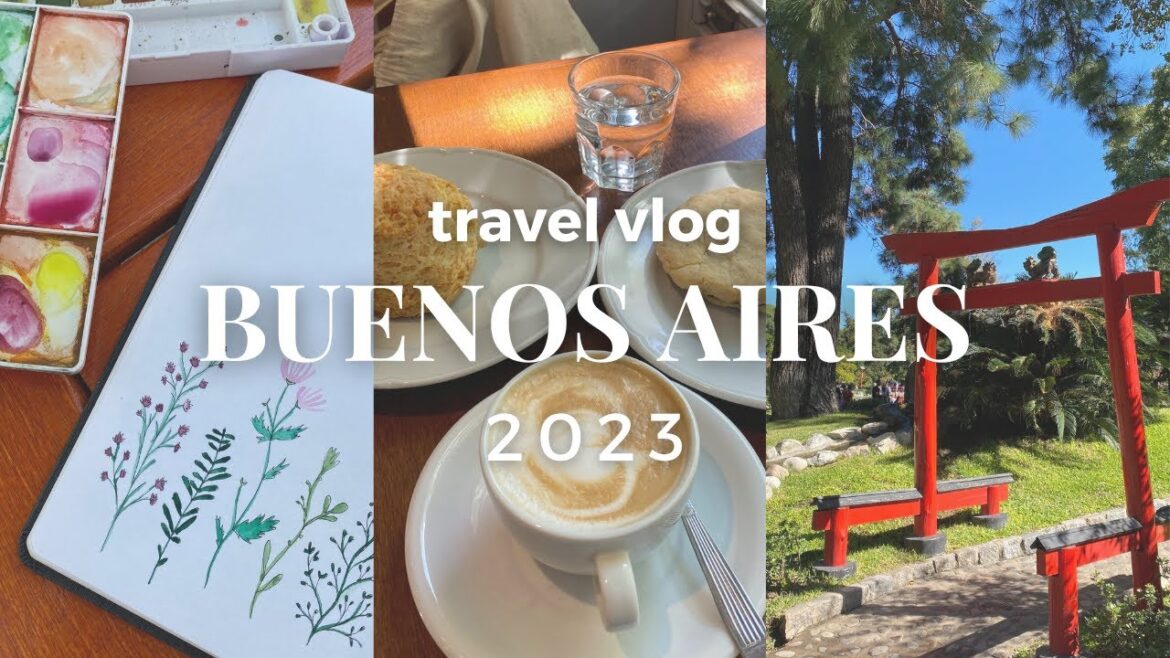 buenos aires vlog 🌸 japanese gardens, cafe hopping, watercolors, walking around Palermo [4k 2023]