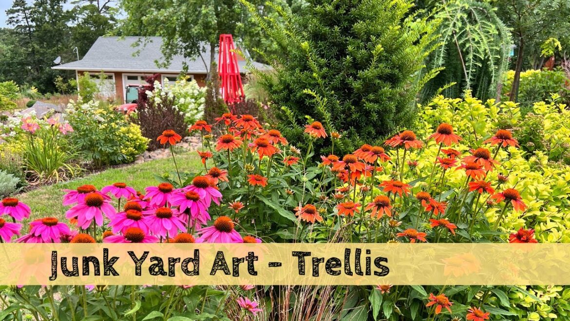 Trellis - Junk Yard Art Outdoor Lawn Ornament Ideas