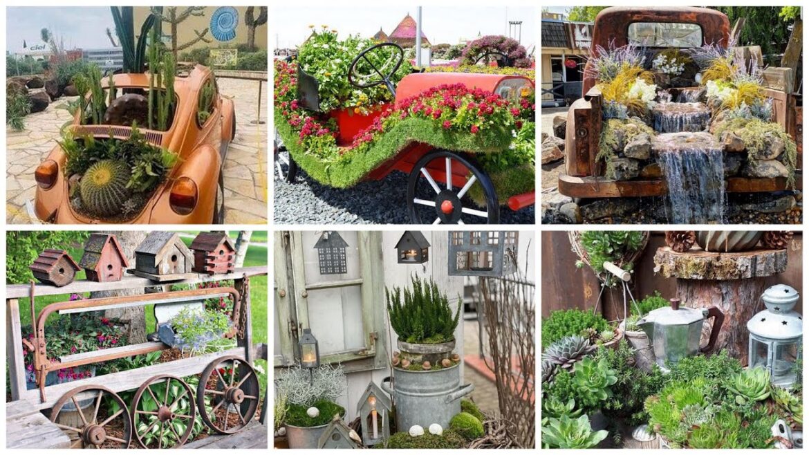 Unique Vintage Garden Decorating Ideas! Rustic Garden Ideas