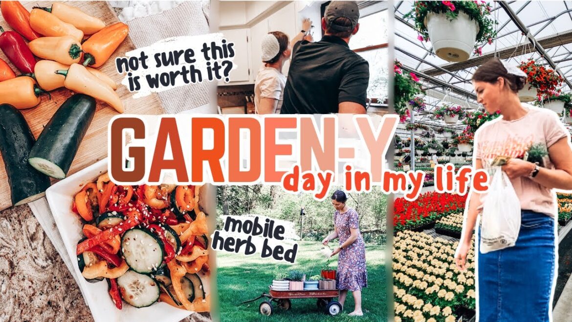 SPRING GARDEN DAY: planting a mobile herb garden, chili crunch veggie bowl + a spendy DIY