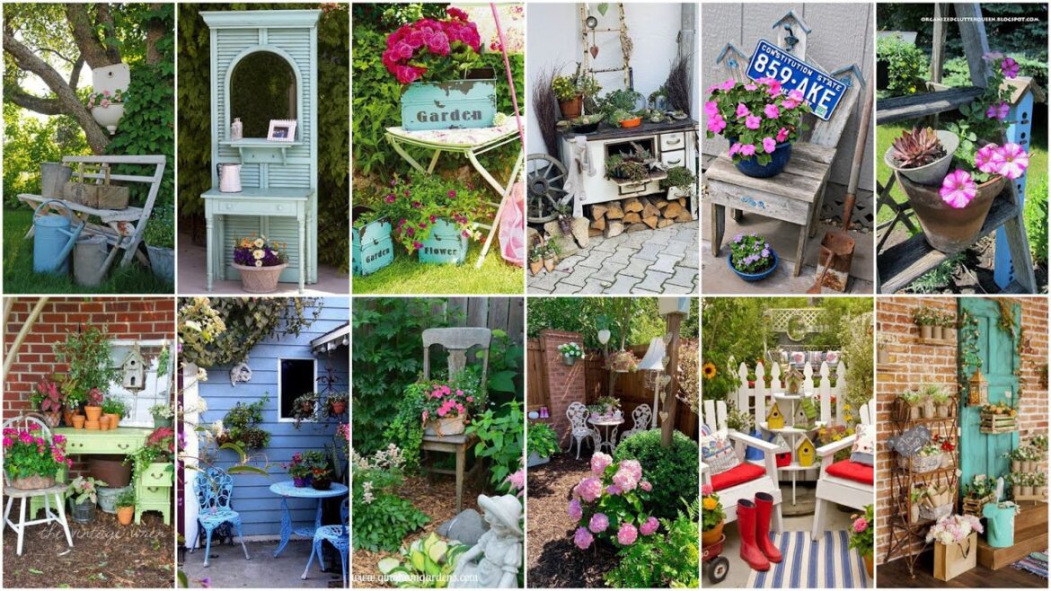 200+ Best Vintage Garden Decorating Ideas | Amazing Rustic Ideas