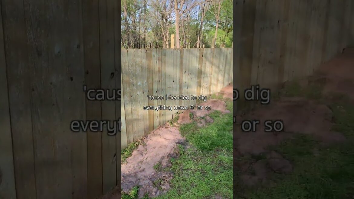 Pepper Garden Fence Day 4: Digging, Pickets, a tad of Landscape Fabric