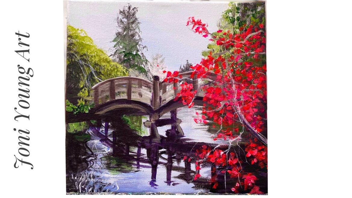 How To Paint “Bridge and Red Tree” Zen Garden painting tutorial in Acrylics How To Paint “Bridge and Red Tree” Zen Garden painting tutorial in Acrylics