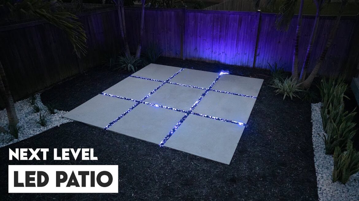 How I took my patio to the next level ( Concrete patio with LED ) How I took my patio to the next level ( Concrete patio with LED )
