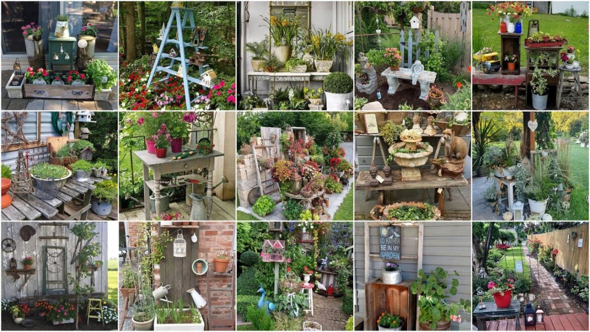 150+ Vintage Garden Decorating Ideas! Rustic Garden Ideas
