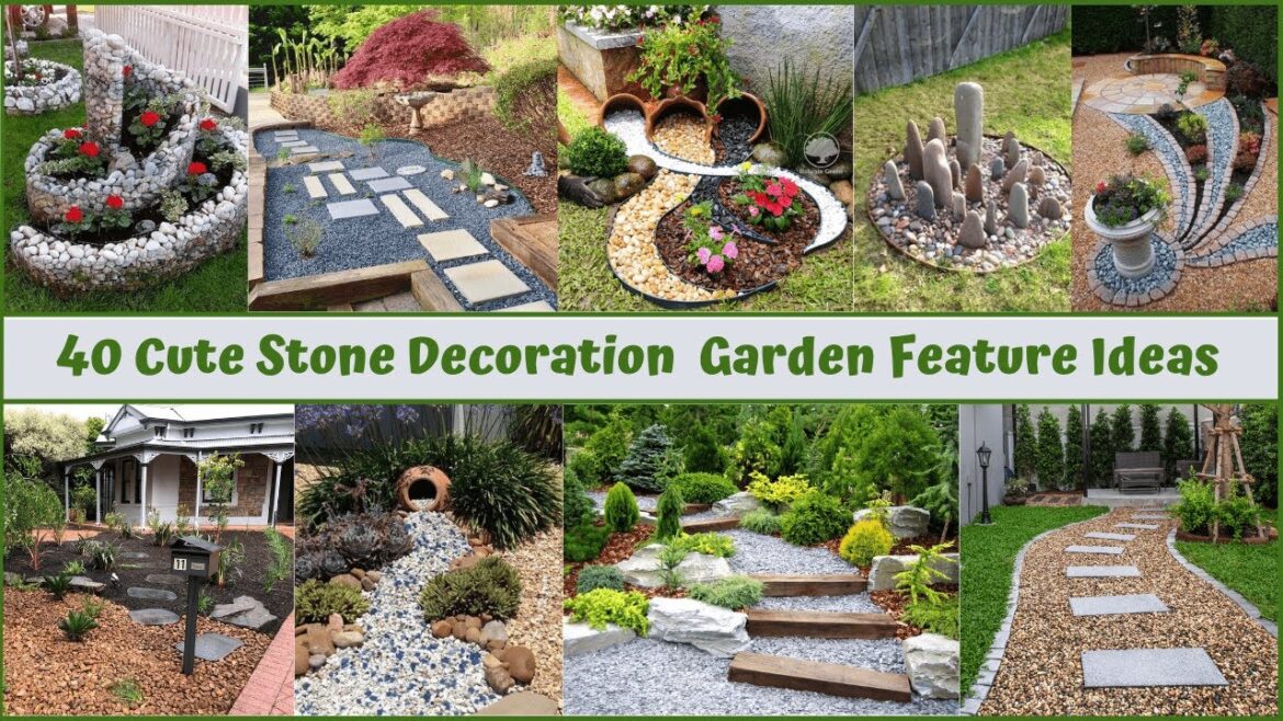 40 Cute Stone Decoration  Garden Feature Ideas | #fcollection #gardenideas #stonedecoration