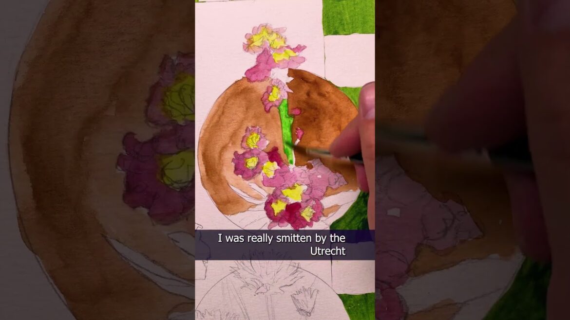 Painting Flowers with Utrecht's Watercolor Set from Blick @Blick_Art @UtrechtArtSupply