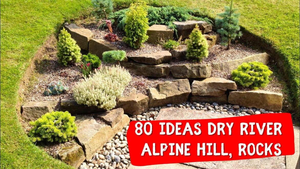 LANDSCAPING IDEAS: Alpine hill garden, dry river, dry stream beds, rock garden design LANDSCAPING IDEAS: Alpine hill garden, dry river, dry stream beds, rock garden design