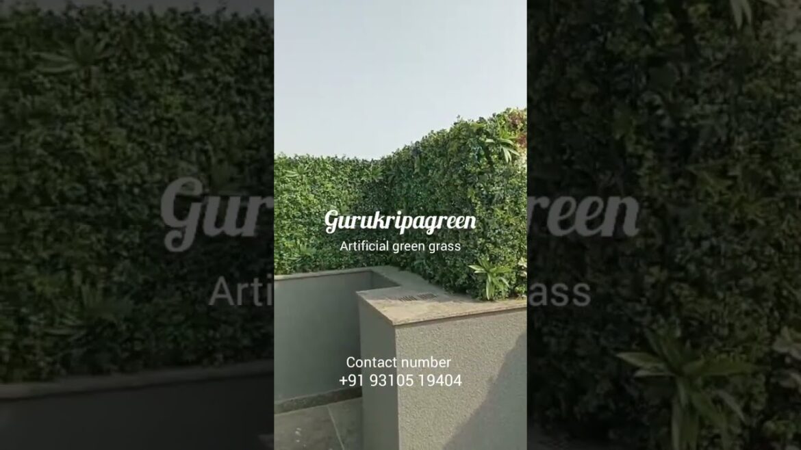 Artificial green grass decoration gurukripagreen #artificialplants #jaiguruji