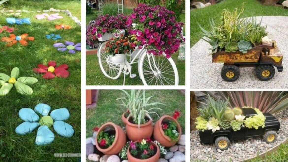 "Beautiful Flower Bed Decoration Ideas for Country House Landscaping Design"