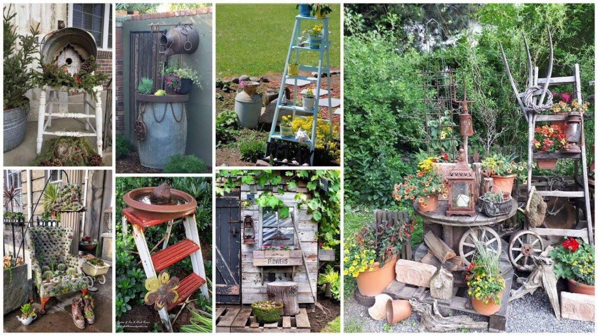 200+ Best Vintage Garden Decor Ideas! Rustic Garden Ideas