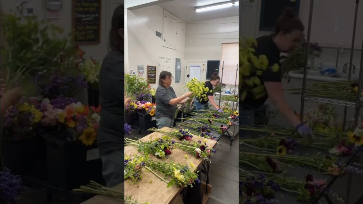 It’s like we stepped back in time to make speed bouquets.