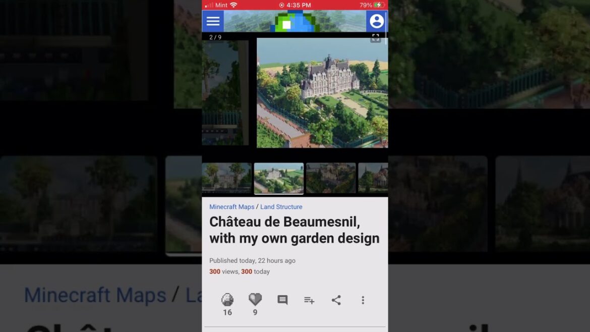 Experience the Grandeur of Château de Beaumesnil with a Personal Garden Design in Minecraft Map