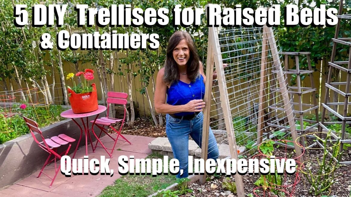 5 DIY Quick, Simple, Inexpensive Trellises for Raised Beds & Containers to  Grow More Veggies