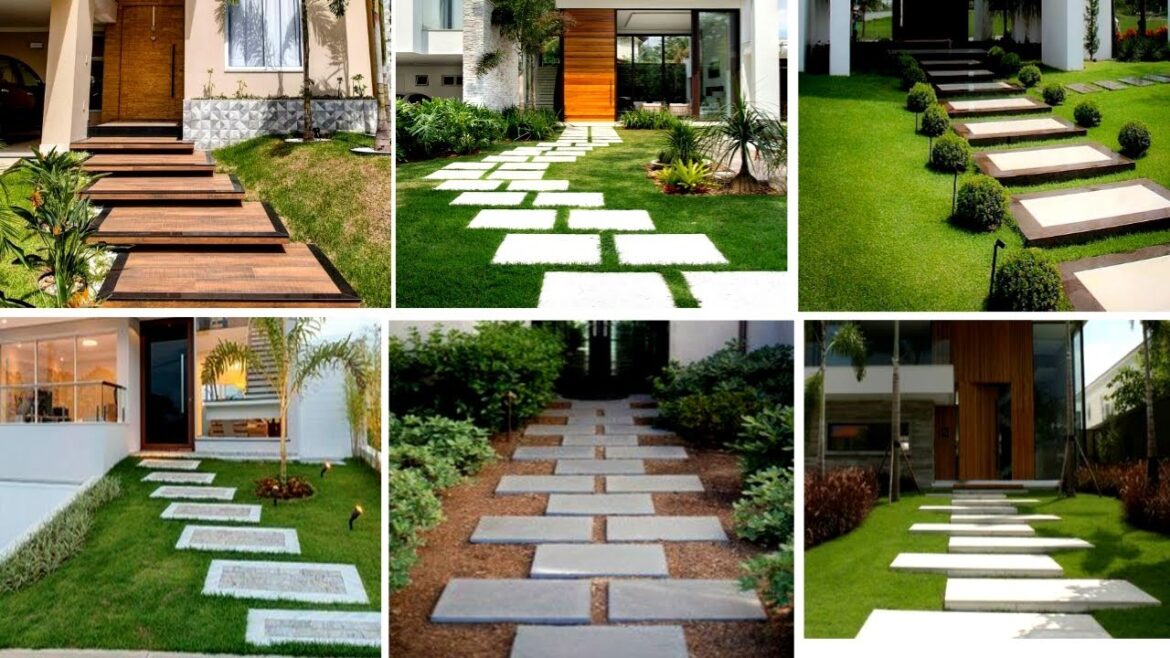 Modern Front Yard Landscaping/ Modern Front Yard Design/ Modern Front Yard Walkway Ideas