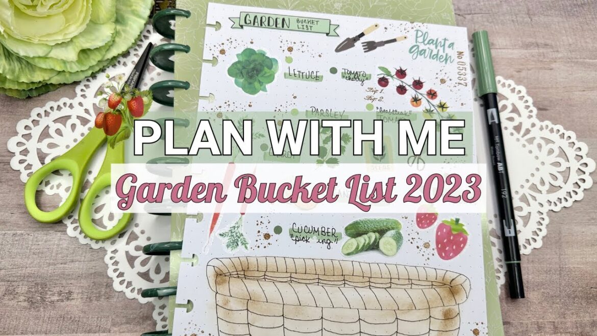 Plan With Me - Garden Bucket List 2023 - Classic Happy Planner - Park Lane Gardening Plan Notebook