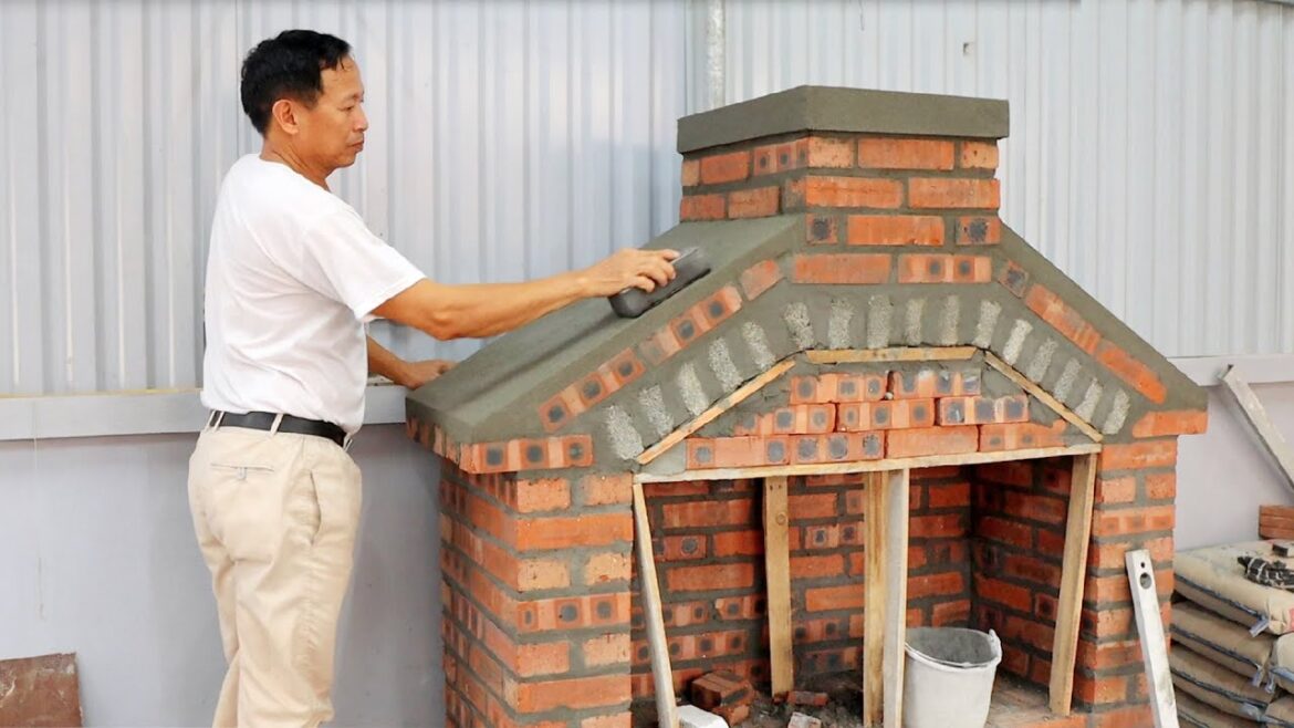 Build a simple and beautiful outdoor wood stove at home