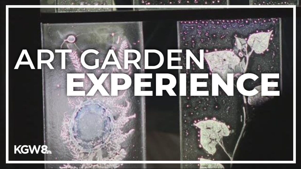 Portland Japanese Garden plants encased in glass