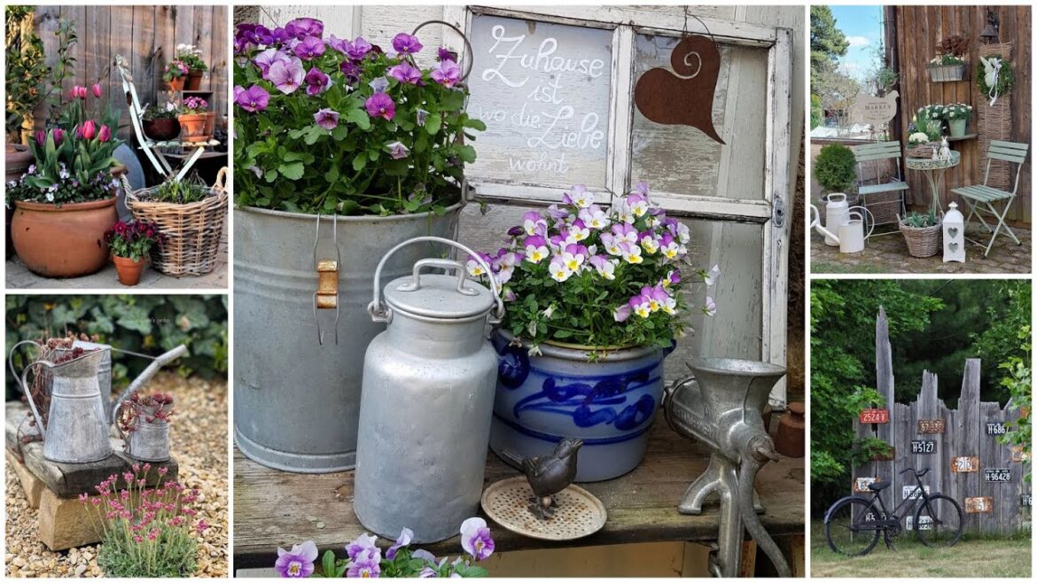 120 Most Demanding Rustic Garden Ideas! Vintage Garden Decorations