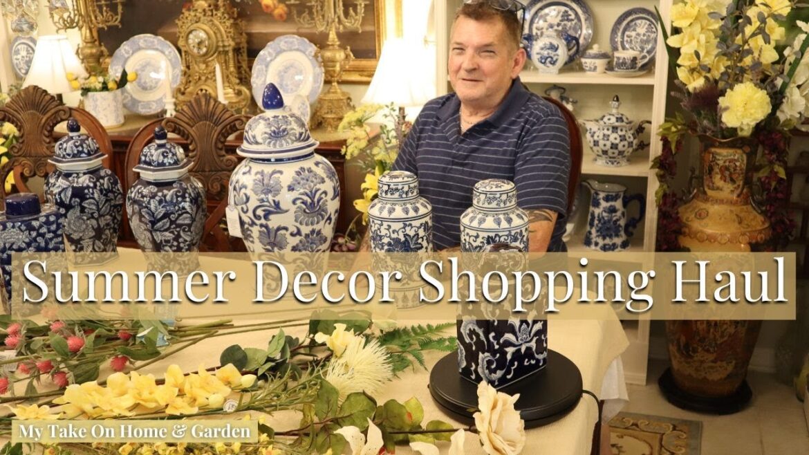 Blue and White + Summer Decor Shopping Haul!! - Ross, Home Goods, Hobby Lobby & Marshalls
