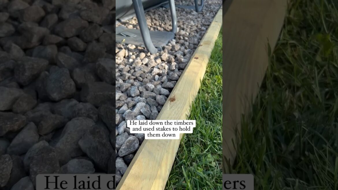 Creating a border around an above ground pool #pool #border #landscaping #rocks #ideas #backyard