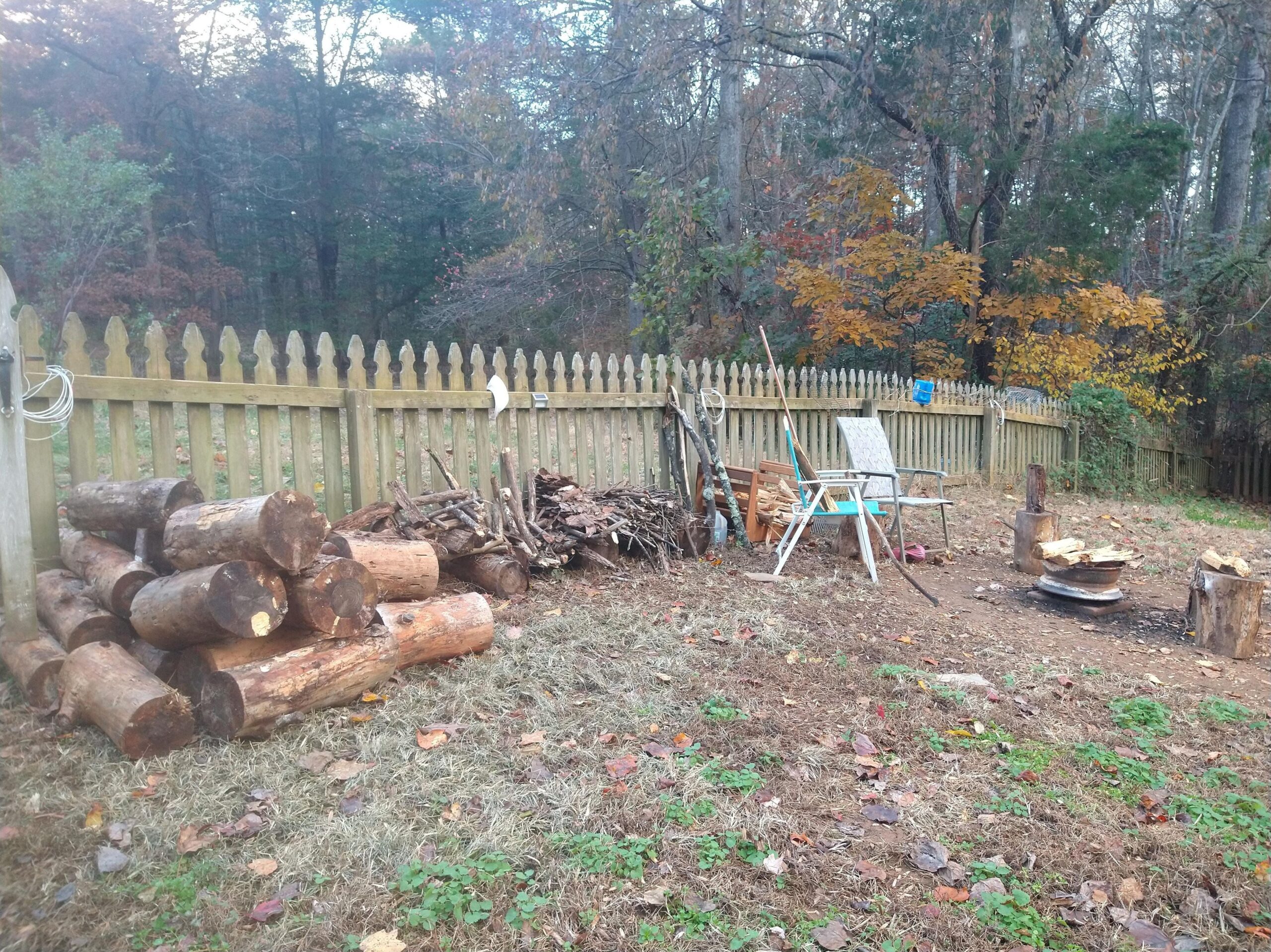 What's the easiest and cheapest way to protect the firewood for my fire
