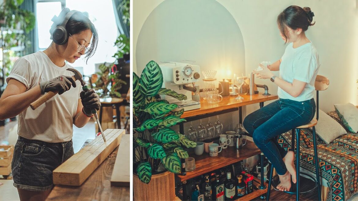 I made my own Mini Bar at Home | How I Build A Simple Table from Iron Pipe | Home Decoration I made my own Mini Bar at Home | How I Build A Simple Table from Iron Pipe | Home Decoration