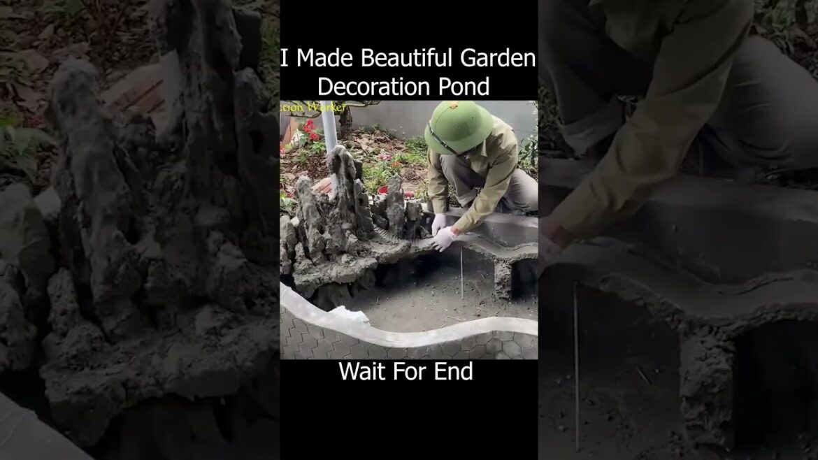 I Made Beautiful Garden Decoration Pond🌊😍😲 #short #viral #garden