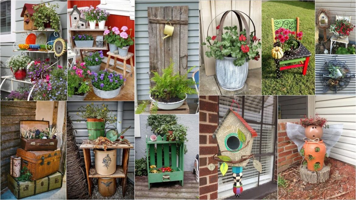 110+ Top Trending Rustic Garden Decorating Ideas 2024! Vintage Garden Ideas