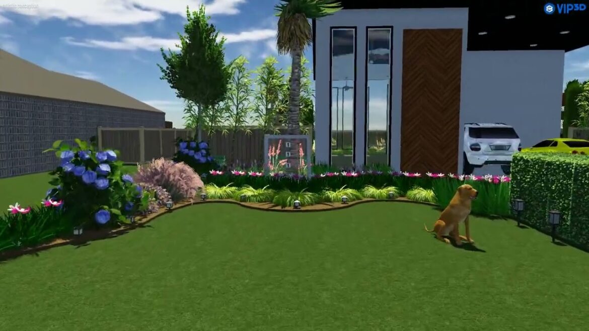 360 3D Spectacular Front Yard Landscape by CALAJ Construction