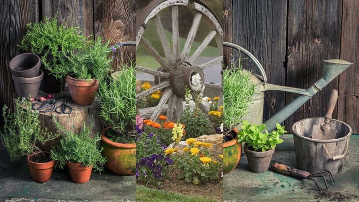 Rustic Inspired Garden Decorating Ideas